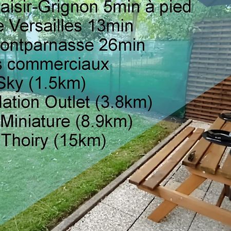 Detente & Jardin By Beds4Wanderlust - Charmant T2 Avec Jardin - Gare Plaisir-Grignon, Versailles 20Km Exterior photo