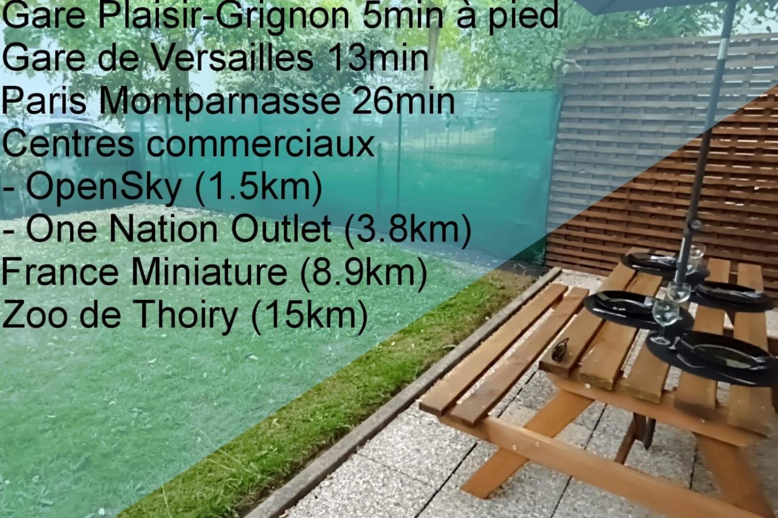 Detente & Jardin By Beds4Wanderlust - Charmant T2 Avec Jardin - Gare Plaisir-Grignon, Versailles 20Km Exterior photo